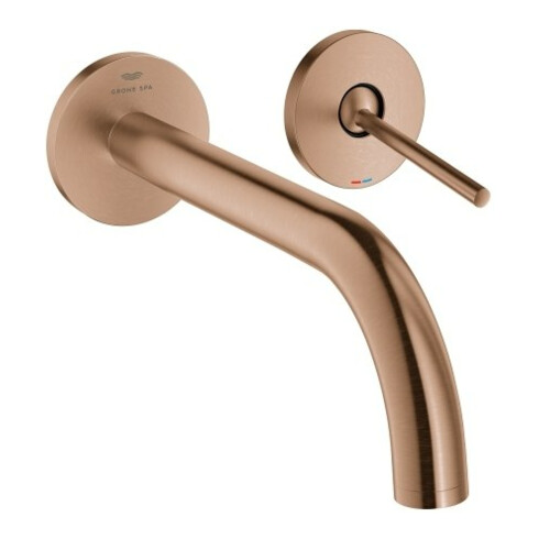 Grohe Kit de montage prêt Atrio encastré 2 trous, A 22,1 cm, blanc, acier inoxydable brossé