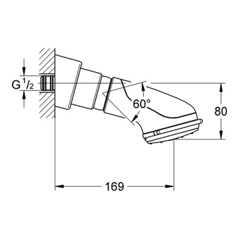 Grohe Kopfbrause PLUS 80 DUAL RELEXA für Dusche bzw. Wanne chrom
