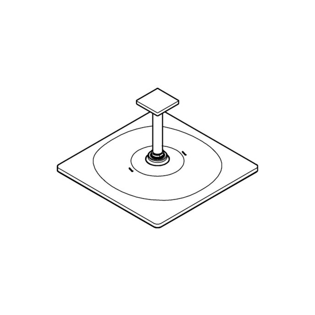 Grohe Kopfbrause Rainshower Mono 310 Cube Deckenauslass 14,2cm, hard graphite