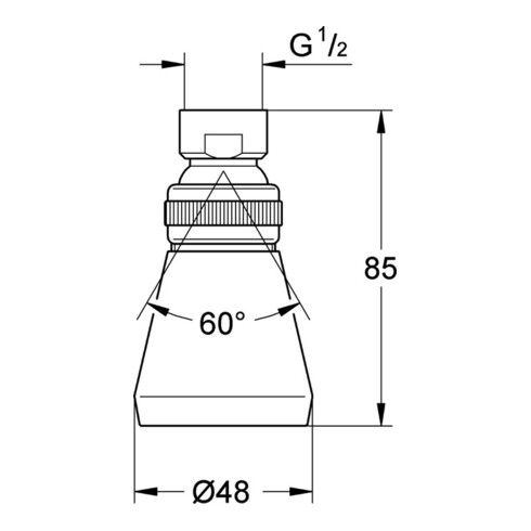 Grohe Kopfbrause RELEXA mit Kugelgelenk chrom
