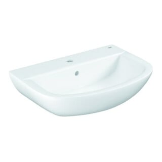 Grohe Lavabo Bau en céramique 60 cm, blanc alp, 1 trou robinet, suspendu mural