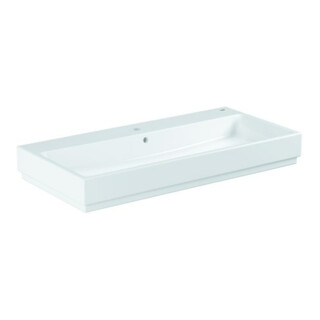 Grohe Lavabo Cube Céramique 100 cm, 1 trou, alpin blanc PureGuard