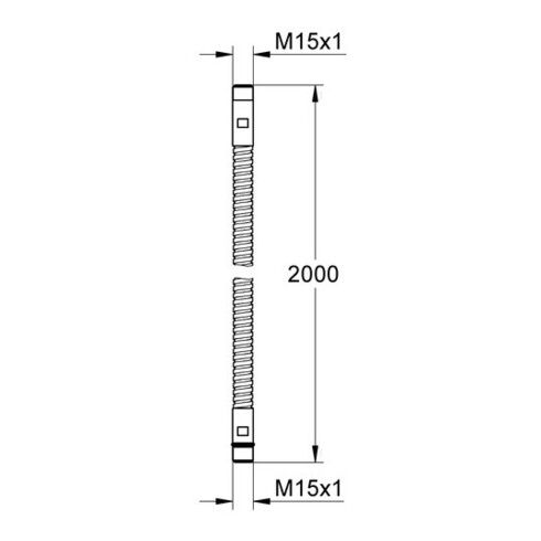 Grohe Metallbrauseschlauch 2000 mm chrom