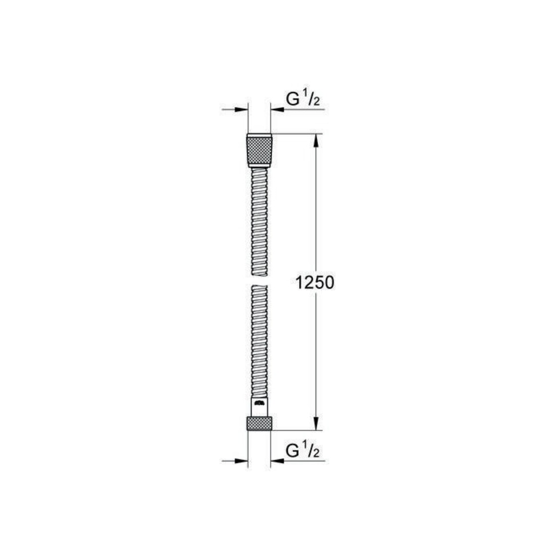 Grohe Metallbrauseschlauch RELEXA 1/2" x 1/2" 1250 mm chrom