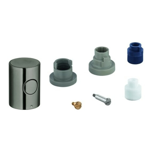 Grohe Metallgriff 47984 Mengengriff EcoButton hard graphite gebürstet