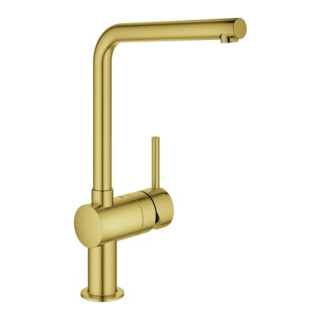Grohe Minta C Mitigeur Évier Mono-commande Sunr Brossé, Bec Pivotant en L