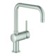 Grohe Minta Mitigeur évier 1/2", bec en U, supersteel-1