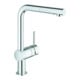 Grohe Minta Mitigeur évier 1/2", bec L, douchette extractible, chrome-1