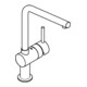Grohe Minta Mitigeur évier monocommande hd graphite brossé, bec en L pivotant