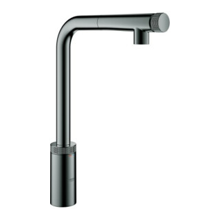 Grohe Minta SmartC Mitigeur d'évier graphite dur, douchette extractible