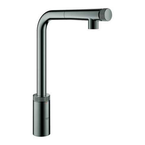 Grohe Minta SmartC Mitigeur d'évier graphite dur, douchette extractible