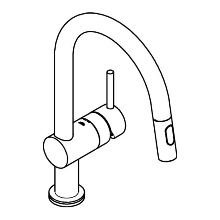 Grohe Minta Touch mitigeur évier électronique superchromé, douchette extractible double flux