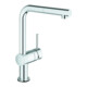 Grohe Minta Touch Mitigeur évier monocommande 1/2", bec L, mousseur extractible, chrome-1