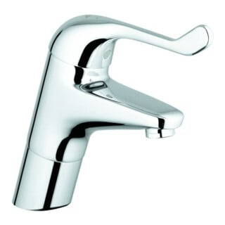 Grohe Mitigeur de sécurité monocommande pour lavabo Euroeco Special chrome, corps lisse, haut modèle