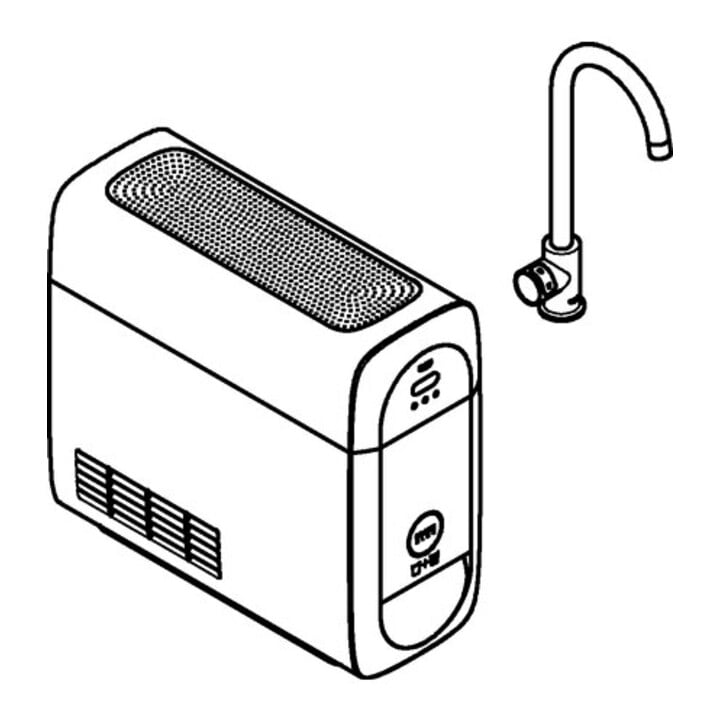 Grohe Mitigeur évier Blue Home hd graphite brossé, kit mono-starter