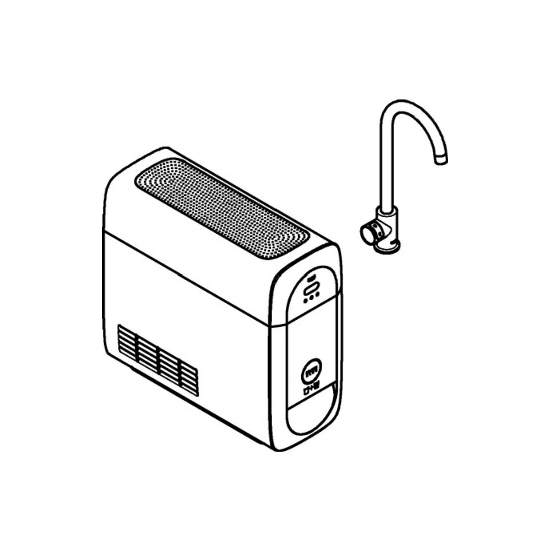 Grohe Mitigeur évier Blue Home hd graphite brossé, kit mono-starter