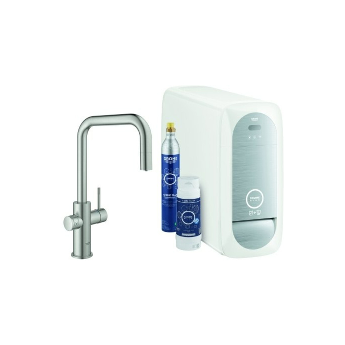 Grohe Mitigeur évier Blue Home sst, bec en U, démarreur K, bec extractible M