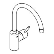 Grohe Mitigeur évier Concetto 1/2", bec haut, supersteel-3