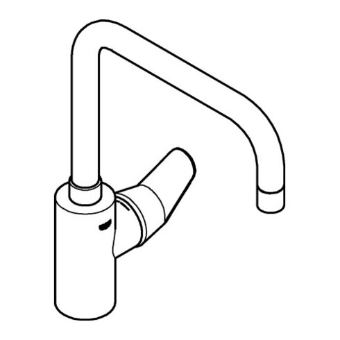 Grohe Mitigeur évier Eurodisc Cosmopolitan 1/2", bec haut, chrome