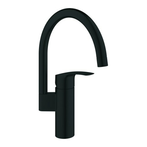 Grohe Mitigeur évier Eurosmart 1/2", bec haut, noir mat
