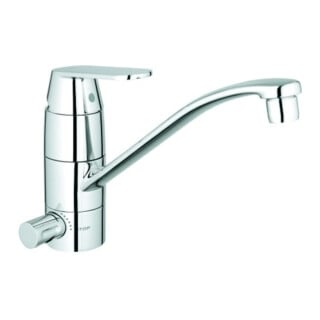 Grohe Mitigeur évier Eurosmart Cosmopolitan c, fermeture avant int., bec pivotant