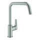 Grohe Mitigeur évier Eurosmart supersteel, bec haut pivotant-1