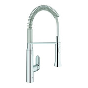 Grohe Mitigeur évier K7 chrome, douchette professionnelle extractible