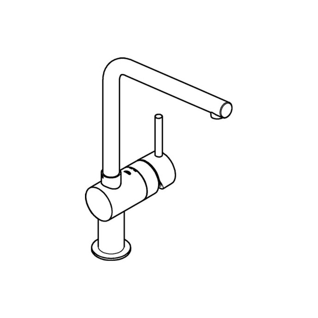 Grohe Mitigeur évier Minta Warm Suns, bec en L pivotant