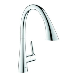 Grohe Mitigeur évier Zedra SmartC chrome, douchette extractible