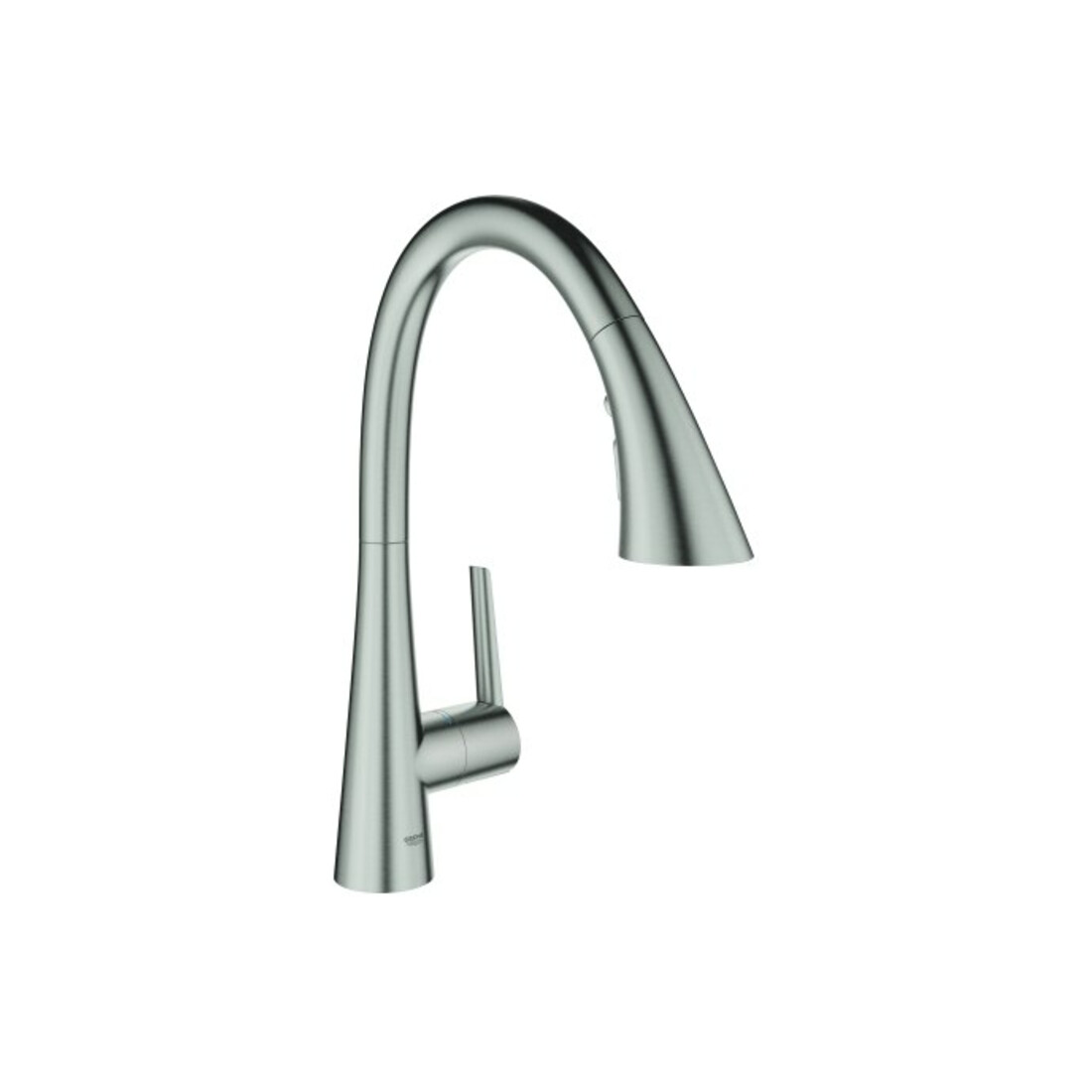 Grohe Mitigeur évier Zedra SmartC supersteel, douchette extractible