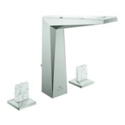 Grohe Mitigeur lavabo 3 trous Allure Brilliant P. Coll. 1/2", L, poignées trapèze avec limiteur, super chromé