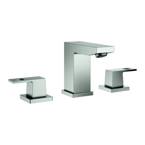 Grohe Mitigeur lavabo 3 trous Eurocube 1/2", avec garniture de vidage, supersteel