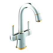 Grohe Mitigeur lavabo à deux poignées Grandera 1/2", taille L, chrome/or