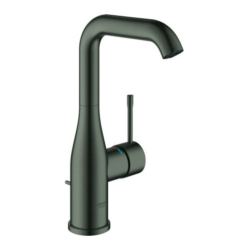 Grohe Mitigeur lavabo Essence hd graphite brossé, taille L, avec garniture de vidage