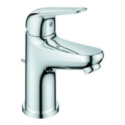Grohe Mitigeur lavabo Euroeco 1/2", S, avec garniture de vidage métal, rosace, chrome
