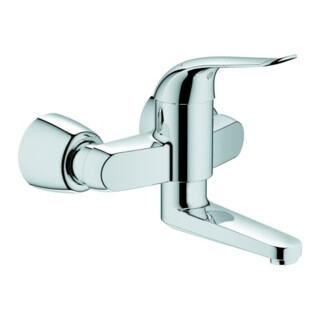 Grohe Mitigeur lavabo Euroeco Special chrome, bec 21,4 cm, raccords en S démontables