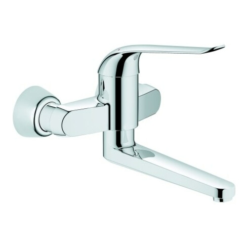 Grohe Mitigeur lavabo Euroeco Special chrome, bec 25,7 cm, avec limiteur de température