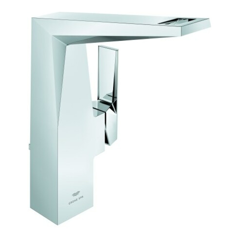 Grohe Mitigeur lavabo monocommande Allure Brilliant P. Coll. 1/2", L, poignée moletée, chrome
