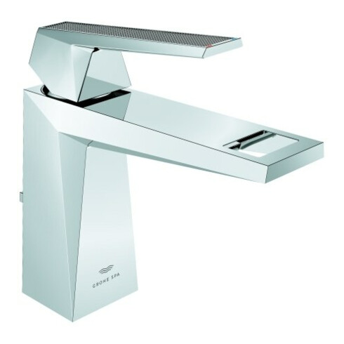 Grohe Mitigeur lavabo monocommande Allure Brilliant P. Coll. 1/2", Taille M, surface ronde, chrome