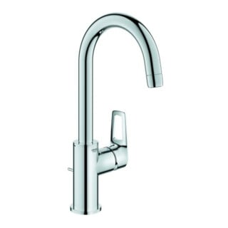Grohe Mitigeur lavabo monocommande BauLoop 1/2", L, avec vidage, sortie droite, chrome