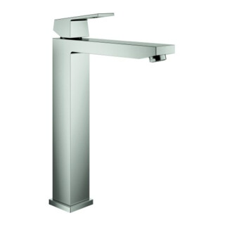 Grohe Mitigeur lavabo monocommande Eurocube acier inox, XL, corps lisse, pour vasque libre