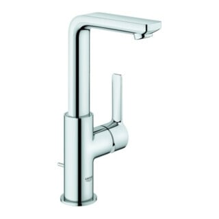 Grohe Mitigeur lavabo monocommande Lineare 1/2", taille L, garniture de vidage, chrome