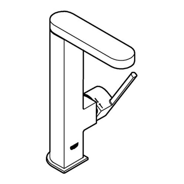 Grohe Mitigeur lavabo monocommande PLUS 1/2", L, corps lisse, garniture vidage push-open, chrome