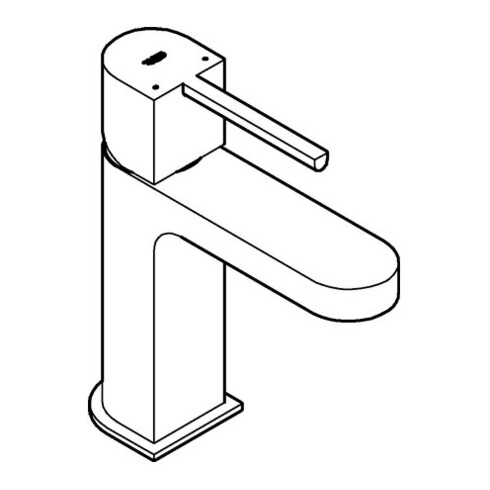 Grohe Mitigeur lavabo monocommande PLUS 1/2", S, corps brillant, vidage push-open, chromé