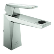 Grohe Mitigeur lavabo monotrou Allure Brilliant P. Coll. 1/2", taille M, inserts Gr. m, supersteel