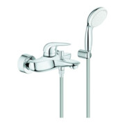 Grohe Mitigeur monocommande baignoire Eurostyle chrome, levier métal, montage mural