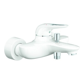 Grohe Mitigeur monocommande baignoire Eurostyle M, mural, levier métal ouvert