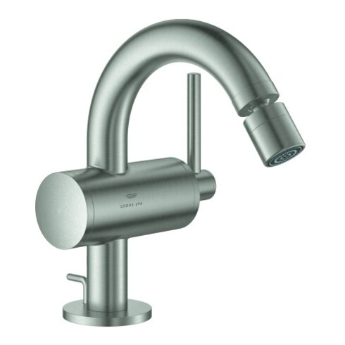 Grohe Mitigeur monocommande bidet Atrio 1/2", garniture de vidage, supersteel
