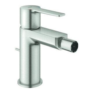 Grohe Mitigeur monocommande bidet Lineare 1/2", garniture de vidage, supersteel