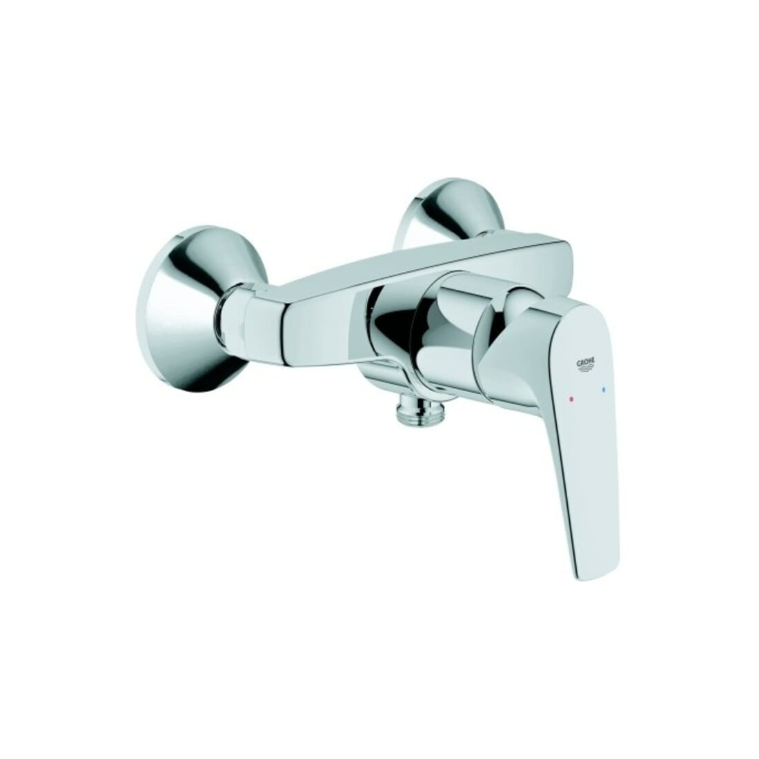 Grohe Mitigeur monocommande de douche BauFlow chromé, montage mural